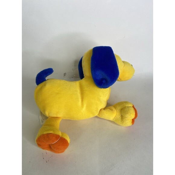 Vintage Cuddletown Friends Dog Stuffed Animal Plush Toy Yellow Blue Orange NEW - Picture 6 of 8